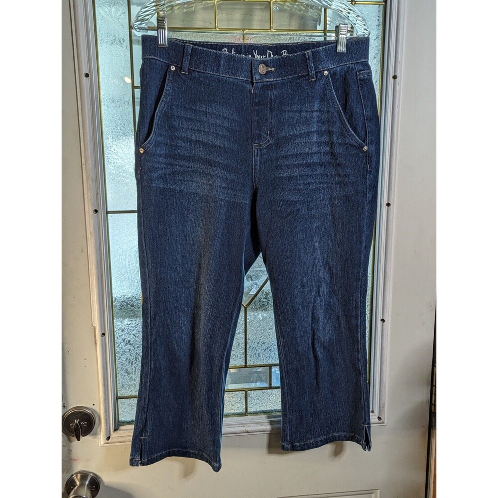 Belle Kim Gravel Believe In Your Own Beauty Denim Capri 10 Women's Preowned